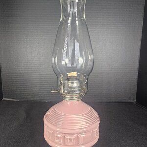 Vintage Kaadan LTD Oil Lamp With Pretty Pink Base 1980s